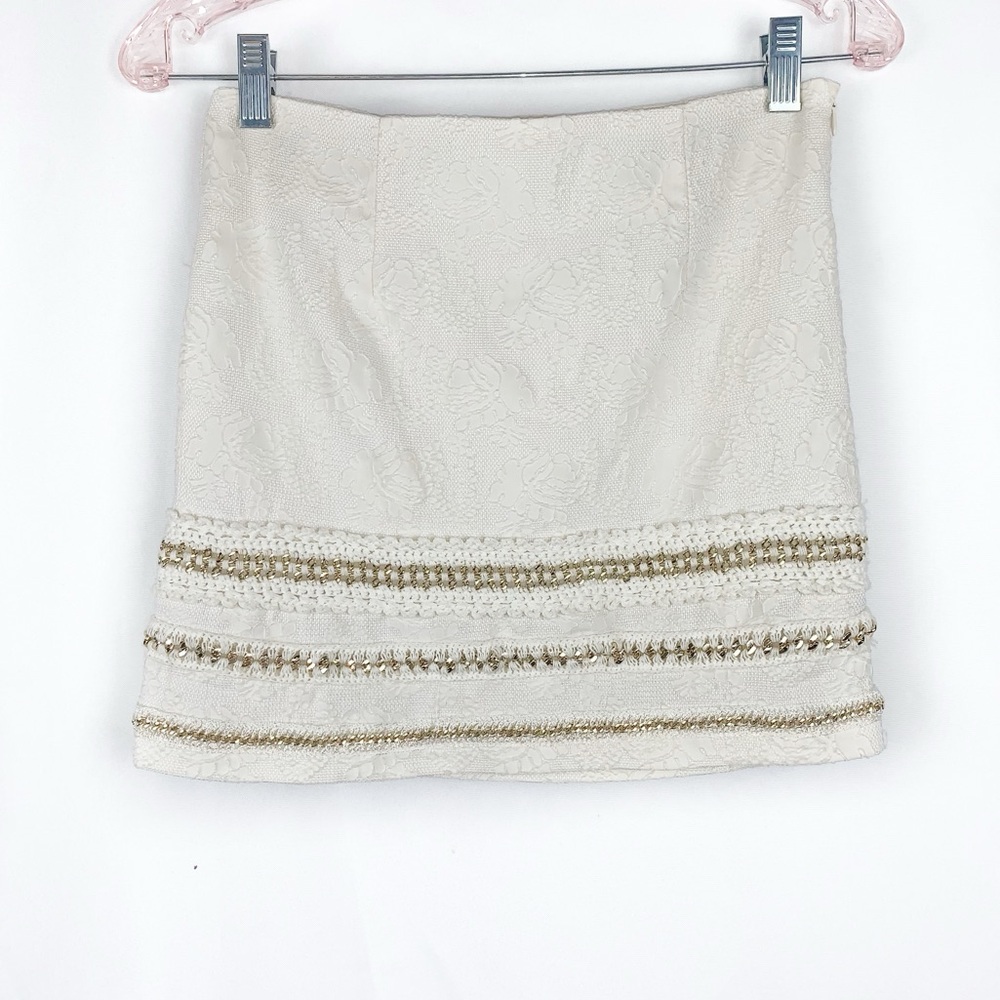 Potters Pot Gold Chain Detail Mini Skirt - Picture 2 of 7